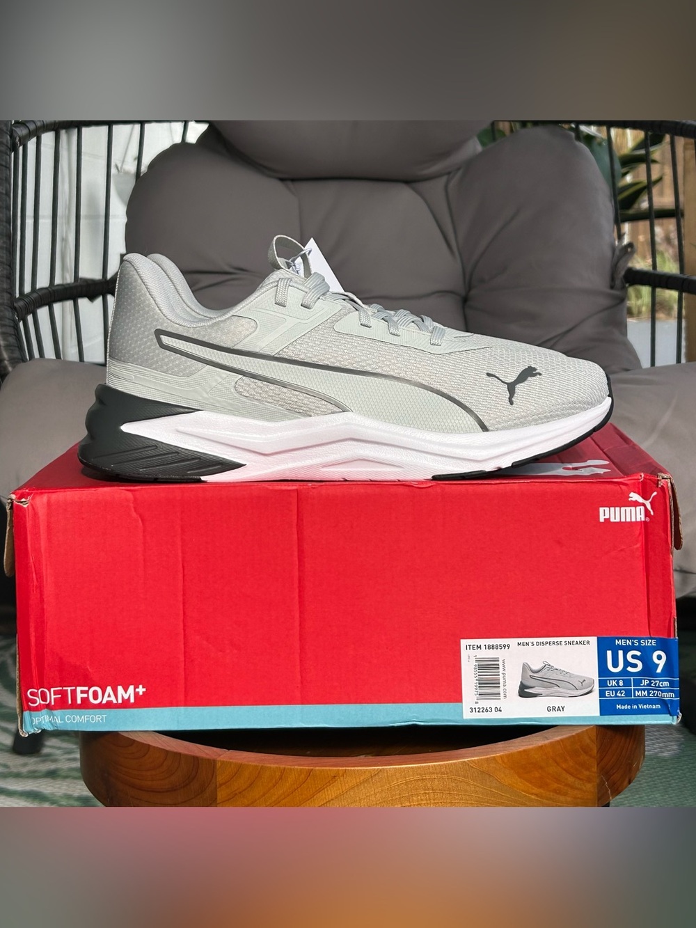 Puma Men's Disperse Athletic Sneakers | Breathable Mesh | Size 9